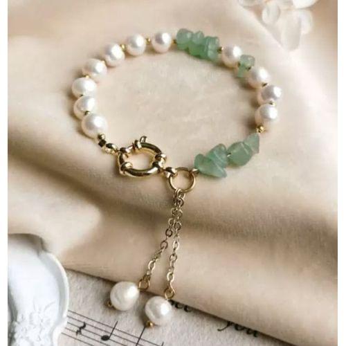 Danutti "Celestial Bloom" Freshwater Pearl & Aventurine Bracelet